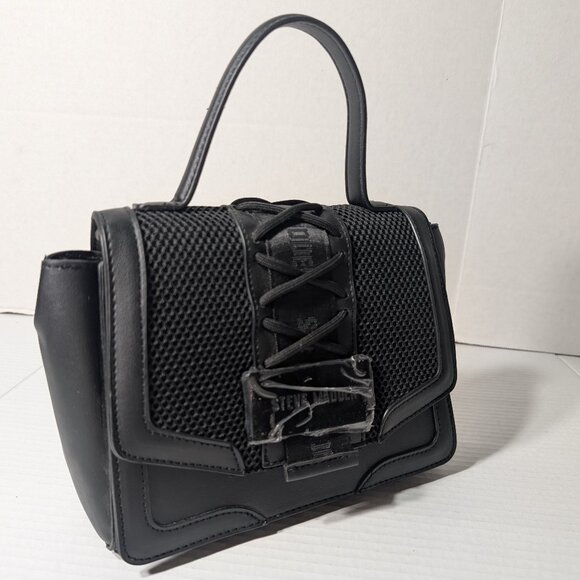 Steve Madden - leather black small purse with removable strap - New - Picture 4 of 12